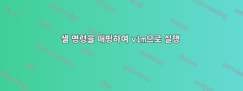 셸 명령을 매핑하여 vim으로 실행