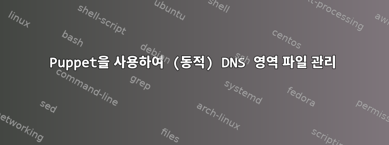 Puppet을 사용하여 (동적) DNS 영역 파일 관리