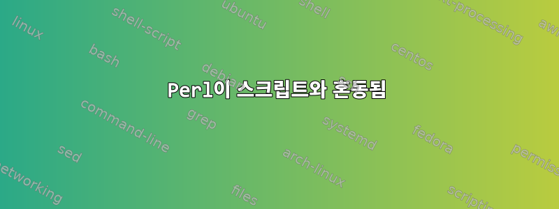 Perl이 스크립트와 혼동됨