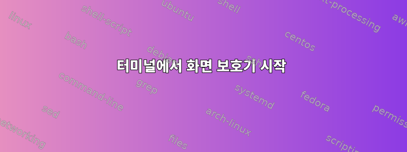 터미널에서 화면 보호기 시작