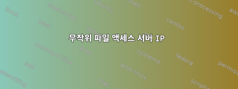 무작위 파일 액세스 서버 IP