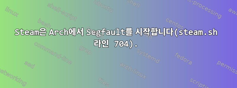 Steam은 Arch에서 Segfault를 시작합니다(steam.sh 라인 704).