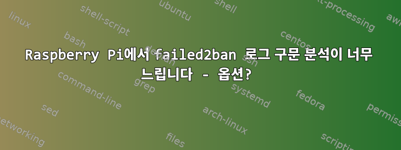 Raspberry Pi에서 failed2ban 로그 구문 분석이 너무 느립니다 - 옵션?