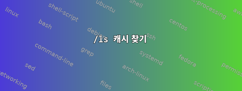 /ls 캐시 찾기