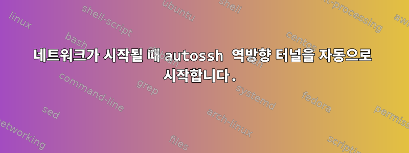 네트워크가 시작될 때 autossh 역방향 터널을 자동으로 시작합니다.