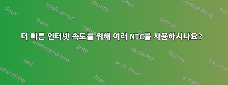 더 빠른 인터넷 속도를 위해 여러 NIC를 사용하시나요?