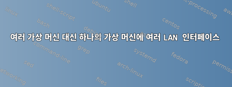 여러 가상 머신 대신 하나의 가상 머신에 여러 LAN 인터페이스