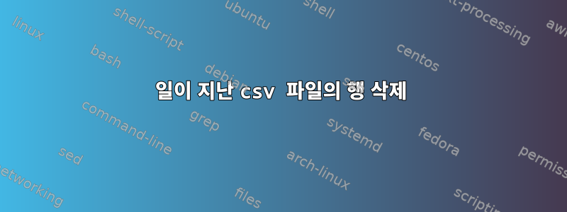 7일이 지난 csv 파일의 행 삭제