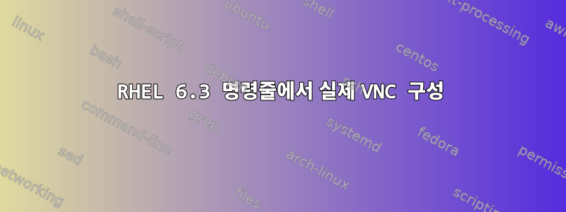 RHEL 6.3 명령줄에서 실제 VNC 구성