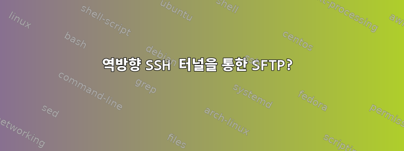 역방향 SSH 터널을 통한 SFTP?