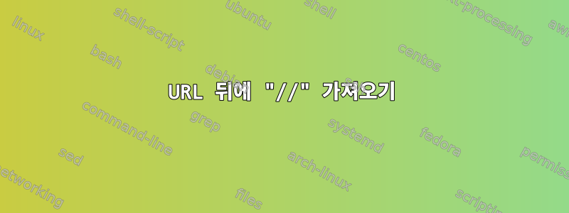 URL 뒤에 "//" 가져오기