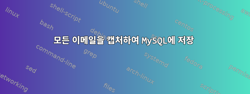 모든 이메일을 캡처하여 MySQL에 저장