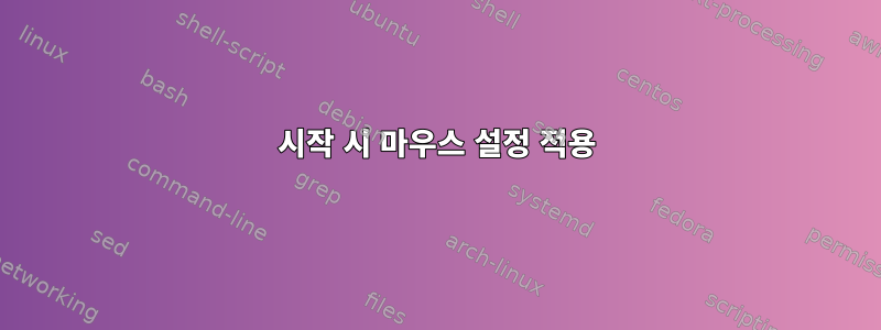 시작 시 마우스 설정 적용