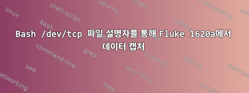 Bash /dev/tcp 파일 설명자를 통해 Fluke 1620a에서 데이터 캡처