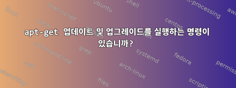 apt-get 업데이트 및 업그레이드를 실행하는 명령이 있습니까?