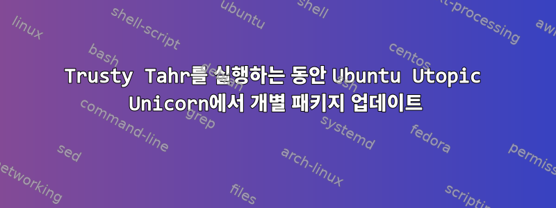 Trusty Tahr를 실행하는 동안 Ubuntu Utopic Unicorn에서 개별 패키지 업데이트