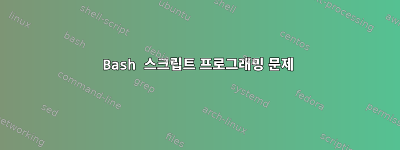 Bash 스크립트 프로그래밍 문제