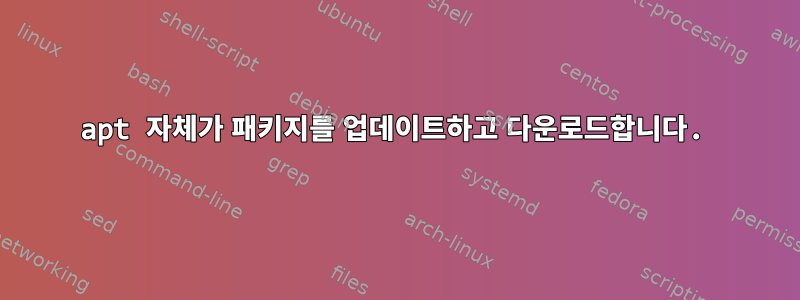 apt 자체가 패키지를 업데이트하고 다운로드합니다.