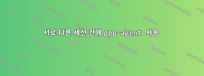 서로 다른 세션 간에 gpg-agent 사용