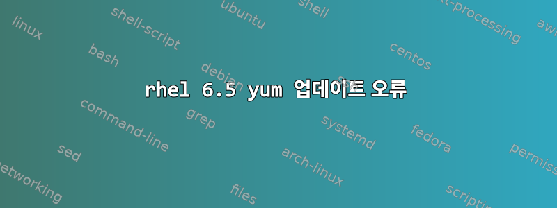 rhel 6.5 yum 업데이트 오류