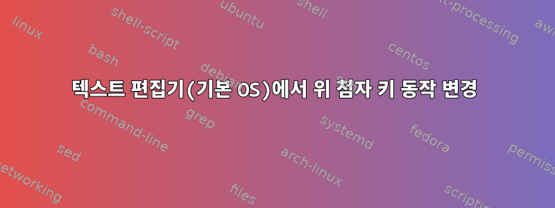 텍스트 편집기(기본 OS)에서 위 첨자 키 동작 변경