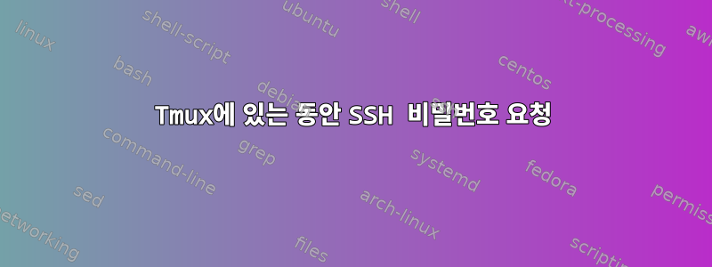 Tmux에 있는 동안 SSH 비밀번호 요청