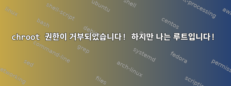 chroot 권한이 거부되었습니다! 하지만 나는 루트입니다!