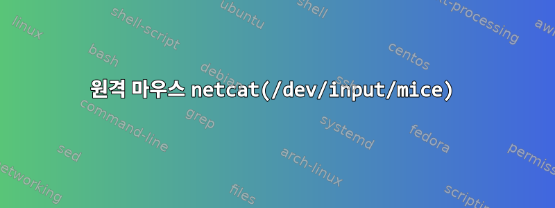 원격 마우스 netcat(/dev/input/mice)