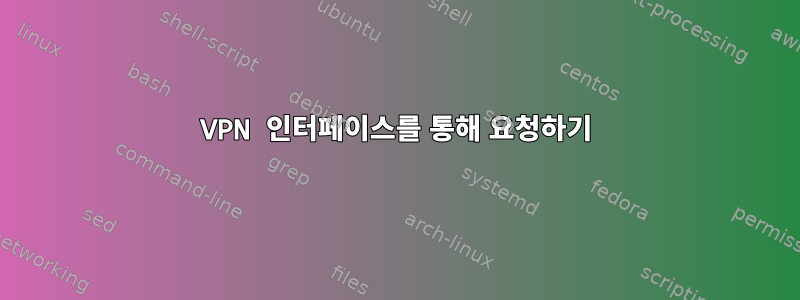 VPN 인터페이스를 통해 요청하기