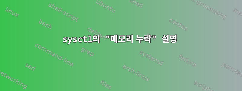 sysctl의 "메모리 누락" 설명