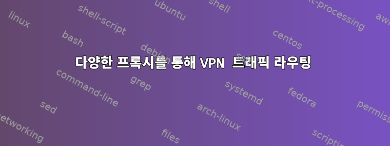 다양한 프록시를 통해 VPN 트래픽 라우팅