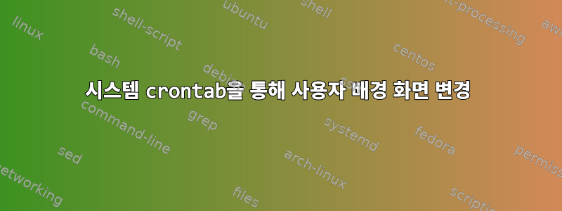 시스템 crontab을 통해 사용자 배경 화면 변경