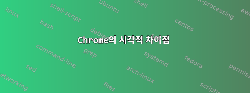 Chrome의 시각적 차이점