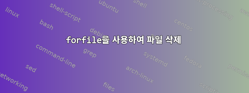 forfile을 사용하여 파일 삭제