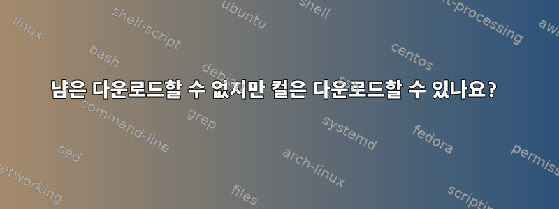 냠은 다운로드할 수 없지만 컬은 다운로드할 수 있나요?