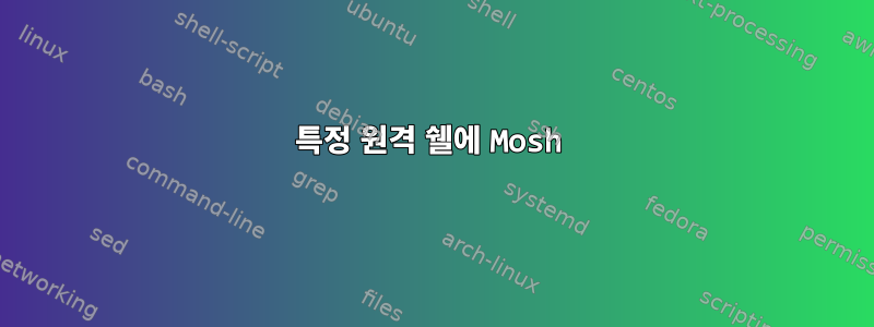 특정 원격 쉘에 Mosh