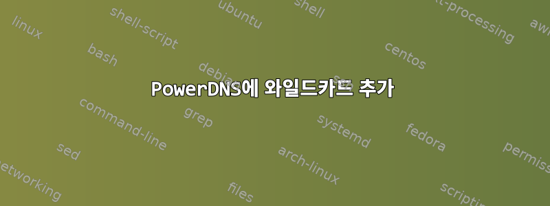 PowerDNS에 와일드카드 추가