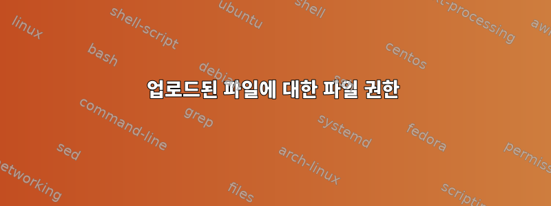 업로드된 파일에 대한 파일 권한