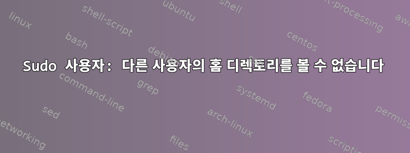 Sudo 사용자: 다른 사용자의 홈 디렉토리를 볼 수 없습니다