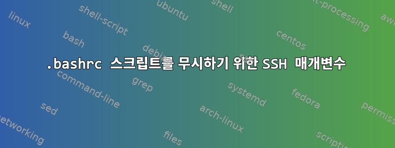 .bashrc 스크립트를 무시하기 위한 SSH 매개변수