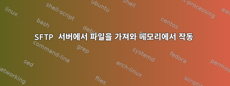 SFTP 서버에서 파일을 가져와 메모리에서 작동