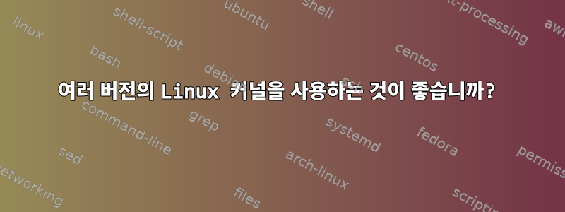 여러 버전의 Linux 커널을 사용하는 것이 좋습니까?