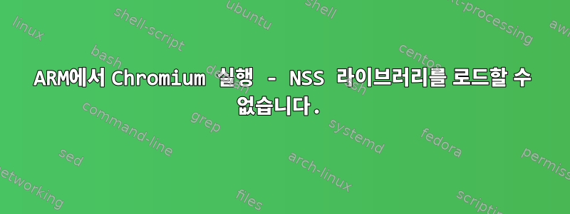 ARM에서 Chromium 실행 - NSS 라이브러리를 로드할 수 없습니다.