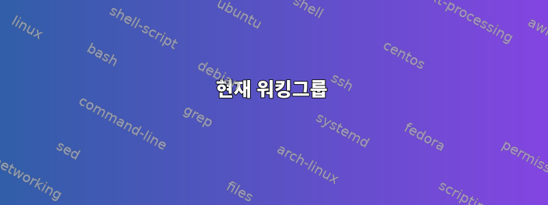 현재 워킹그룹