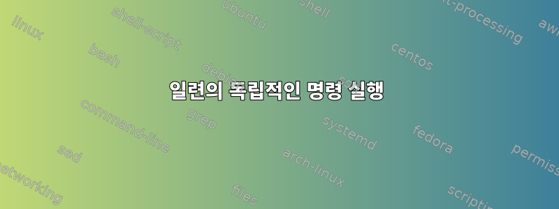 일련의 독립적인 명령 실행