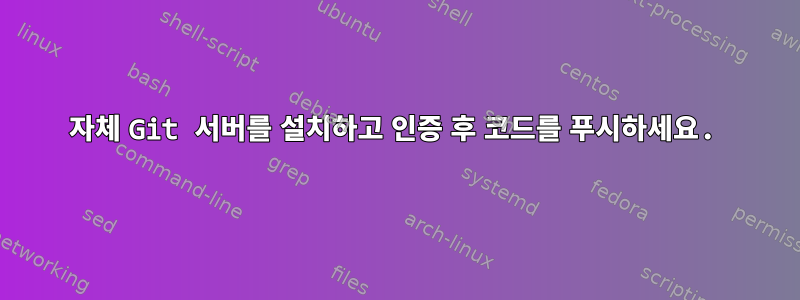 자체 Git 서버를 설치하고 인증 후 코드를 푸시하세요.