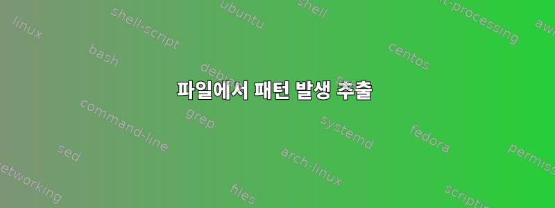 파일에서 패턴 발생 추출