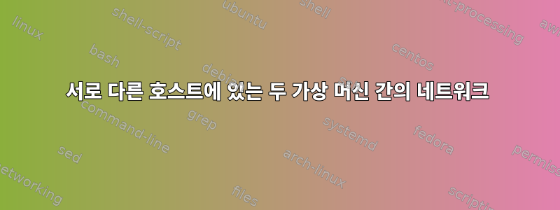 서로 다른 호스트에 있는 두 가상 머신 간의 네트워크