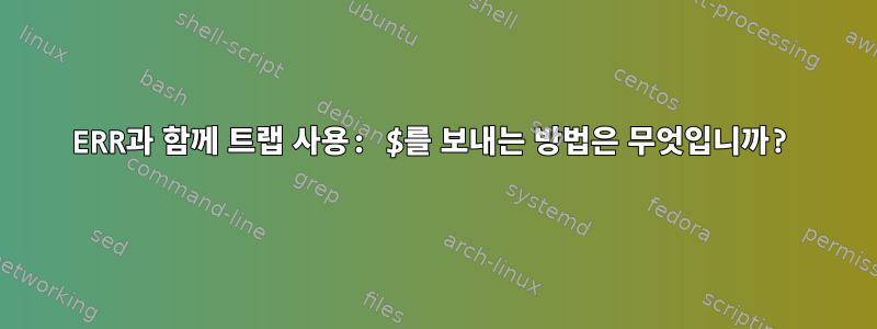 ERR과 함께 트랩 사용: $를 보내는 방법은 무엇입니까?