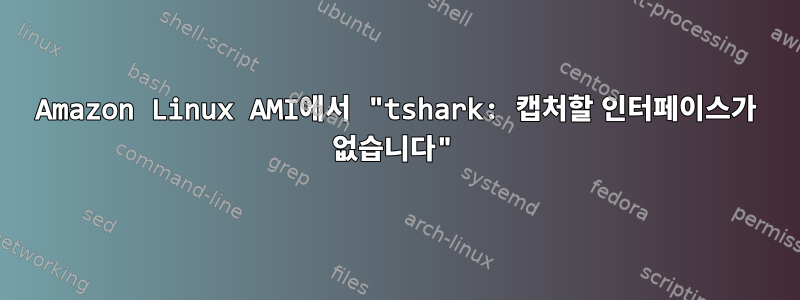 Amazon Linux AMI에서 "tshark: 캡처할 인터페이스가 없습니다"